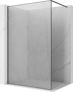 Mexen Kioto paroi de douche Walk-in 80 x 200 cm, crackle transparent 12 mm, gris canon brossé - 800-080-101-66-04-X