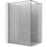 Mexen Kioto paroi de douche Walk-in 120 x 200 cm, crackle transparent 12 mm, gris canon brossé - 800-120-101-66-04-X