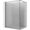 Mexen Kioto paroi de douche Walk-in 100 x 200 cm, transparent crackle 12 mm, noir - 800-100-101-70-04-X