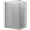Mexen Kioto paroi de douche Walk-in 110 x 200 cm, crackle transparent 12 mm, noire - 800-110-101-70-04-X