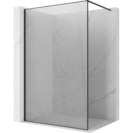 Mexen Kioto paroi de douche Walk-in 140 x 200 cm, crackle transparent 12 mm, noir - 800-140-101-70-04-X