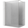 Mexen Kioto paroi de douche Walk-in 80 x 200 cm, crackle transparent 12 mm, nickel brossé - 800-080-101-97-04-X