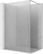 Mexen Kioto paroi de douche Walk-in 90 x 200 cm, crackle transparent 12 mm, nickel brossé - 800-090-101-97-04-X