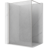 Mexen Kioto paroi de douche Walk-in 150 x 200 cm, crackle transparent 12 mm, nickel brossé - 800-150-101-97-04-X