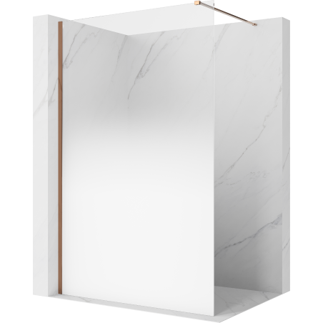 Mexen Kioto paroi de douche Walk-in 70 x 200 cm, ombre blanche 8 mm, or rose - 800-070-101-60-86