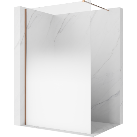 Mexen Kioto paroi de douche Walk-in 80 x 200 cm, ombre blanche 8 mm, or rose - 800-080-101-60-86
