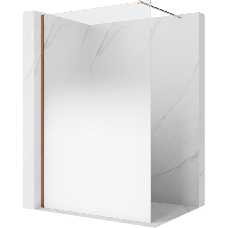 Mexen Kioto paroi de douche Walk-in 110 x 200 cm, ombre blanche 8 mm, or rose - 800-110-101-60-86