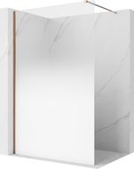 Mexen Kioto paroi de douche Walk-in 150 x 200 cm, ombre blanc 8 mm, or rose - 800-150-101-60-86