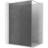 Mexen Kioto paroi de douche Walk-in 120 x 200 cm, crackle graphite 12 mm, chromé - 800-120-101-01-44-X