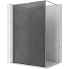Mexen Kioto paroi de douche Walk-in 130 x 200 cm, crackle graphite 12 mm, chrome - 800-130-101-01-44-X