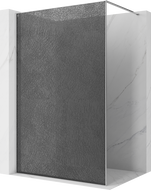 Mexen Kioto paroi de douche Walk-in 160 x 200 cm, crackle graphite 12 mm, chrome - 800-160-101-01-44-X
