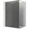 Mexen Kioto paroi de douche Walk-in 100 x 200 cm, crackle graphite 12 mm, or brossé - 800-100-101-55-44-X