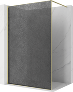 Mexen Kioto paroi de douche Walk-in 120 x 200 cm, crackle graphite 12 mm, or brossé - 800-120-101-55-44-X