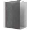 Mexen Kioto paroi de douche Walk-in 80 x 200 cm, crackle graphite 12 mm, or rose - 800-080-101-60-44-X