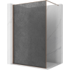 Mexen Kioto paroi de douche Walk-in 120 x 200 cm, crackle graphite 12 mm, or rose - 800-120-101-60-44-X