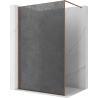Mexen Kioto Paroi de douche Walk-in 120 x 200 cm, crackle graphite 12 mm, cuivre brossé - 800-120-101-65-44-X