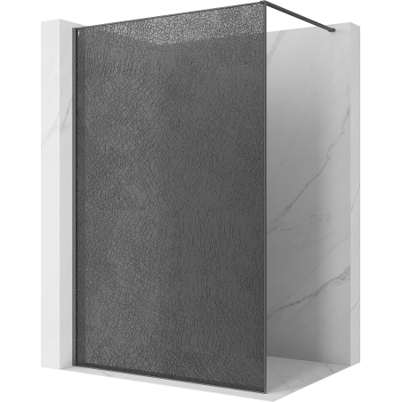 Mexen Kioto paroi de douche Walk-in 110 x 200 cm, crackle graphite 12 mm, gris pistolet brossé - 800-110-101-66-44-X
