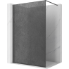 Mexen Kioto paroi de douche Walk-in 140 x 200 cm, crackle graphite 12 mm, gris canon brossé - 800-140-101-66-44-X