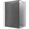 Mexen Kioto paroi de douche Walk-in 80 x 200 cm, crackle graphite 12 mm, noir - 800-080-101-70-44-X