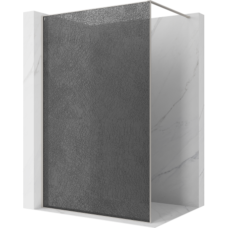Mexen Kioto paroi de douche Walk-in 80 x 200 cm, crackle graphite 12 mm, nickel brossé - 800-080-101-97-44-X