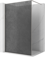 Mexen Kioto paroi de douche Walk-in 80 x 200 cm, crackle graphite 12 mm, nickel brossé - 800-080-101-97-44-X