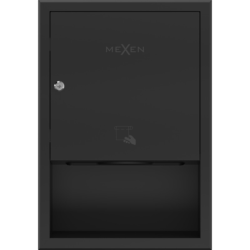 Mexen Linox conteneur de serviettes en papier encastré, noir mat - 70K003-70