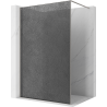 Mexen Kioto paroi de douche walk-in 150 x 200 cm, crackle graphite 12 mm, nickel brossé - 800-150-101-97-44-X
