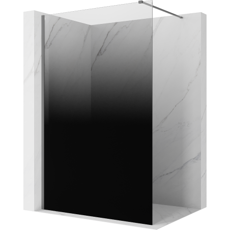 Mexen Kioto paroi de douche Walk-in 150 x 200 cm, ombre noir 8 mm, gun metal - 800-150-101-95-76