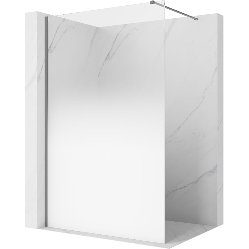 Mexen Kioto paroi de douche Walk-in 110 x 200 cm, ombre blanc 8 mm, métal gris - 800-110-101-95-86