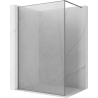 Mexen Kioto paroi de douche Walk-in 100 x 200 cm, crackle transparent 12 mm, gun metal - 800-100-101-95-04-X