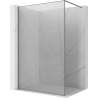 Mexen Kioto paroi de douche Walk-in 160 x 200 cm, crackle transparent 12 mm, gun metal - 800-160-101-95-04-X
