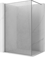 Mexen Kioto paroi de douche Walk-in 160 x 200 cm, crackle transparent 12 mm, gun metal - 800-160-101-95-04-X