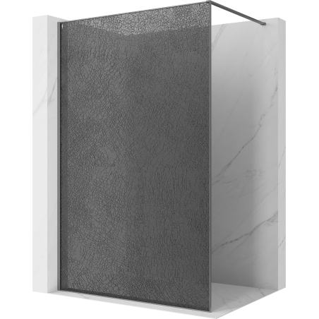 Mexen Kioto Paroi de douche Walk-in 80 x 200 cm, crackle graphite 12 mm, gun metal - 800-080-101-95-44-X