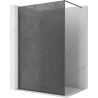 Mexen Kioto paroi de douche Walk-in 140 x 200 cm, crackle graphite 12 mm, métal gun - 800-140-101-95-44-X