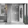 Mexen Mist-H porte de douche pivotante droite 80 cm, transparente, blanche - 8A5-080-000-20-00-P