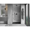 Mexen Mist-H porte de douche pivotante droite 70 cm, transparent, gris canon brossé - 8A5-070-000-66-00-P