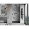Mexen Mist-H porte de douche pivotante droite 100 cm, transparente, métal gun - 8A5-100-000-95-00-P