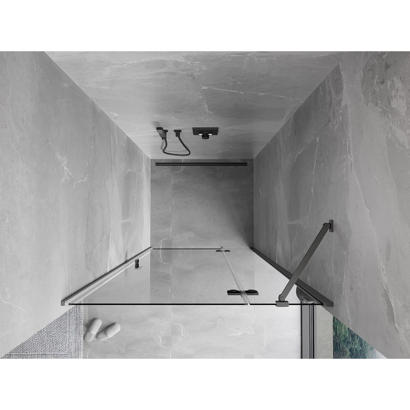 Mexen Mist-H porte de douche battante droite 105 cm, transparent, gun metal - 8A5-105-000-95-00-P