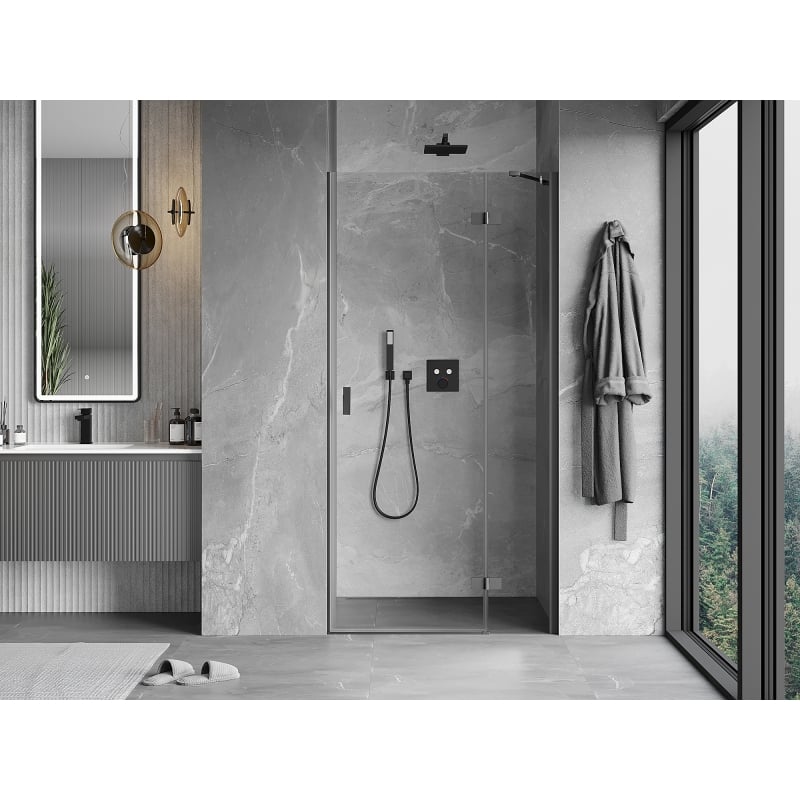 Mexen Mist-H porte de douche pivotante droite 115 cm, transparent, gun metal - 8A5-115-000-95-00-P