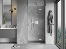 Mexen Mist-H porte de douche pivotante gauche 70 cm, transparent, chrome - 8A5-070-000-01-00-L