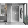 Mexen Mist-H L porte de douche battante droite 75 cm, transparent, blanc - 8A5L-075-000-20-00-P