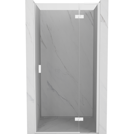 Mexen Mist-H L porte de douche battante droite 75 cm, transparent, blanc - 8A5L-075-000-20-00-P