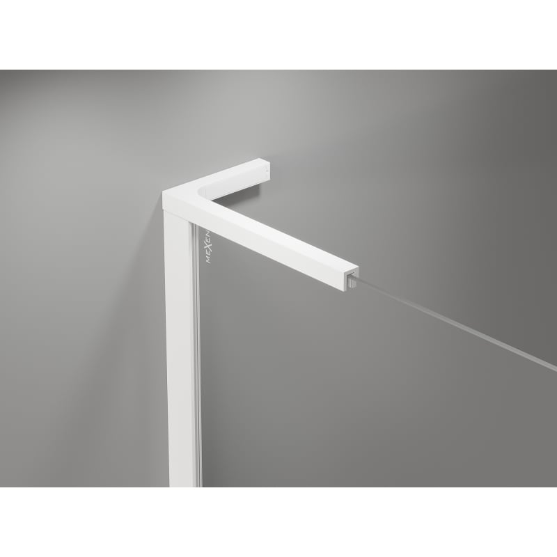 Mexen Mist-H L porte de douche pivotante droite 90 cm, transparent, blanc - 8A5L-090-000-20-00-P