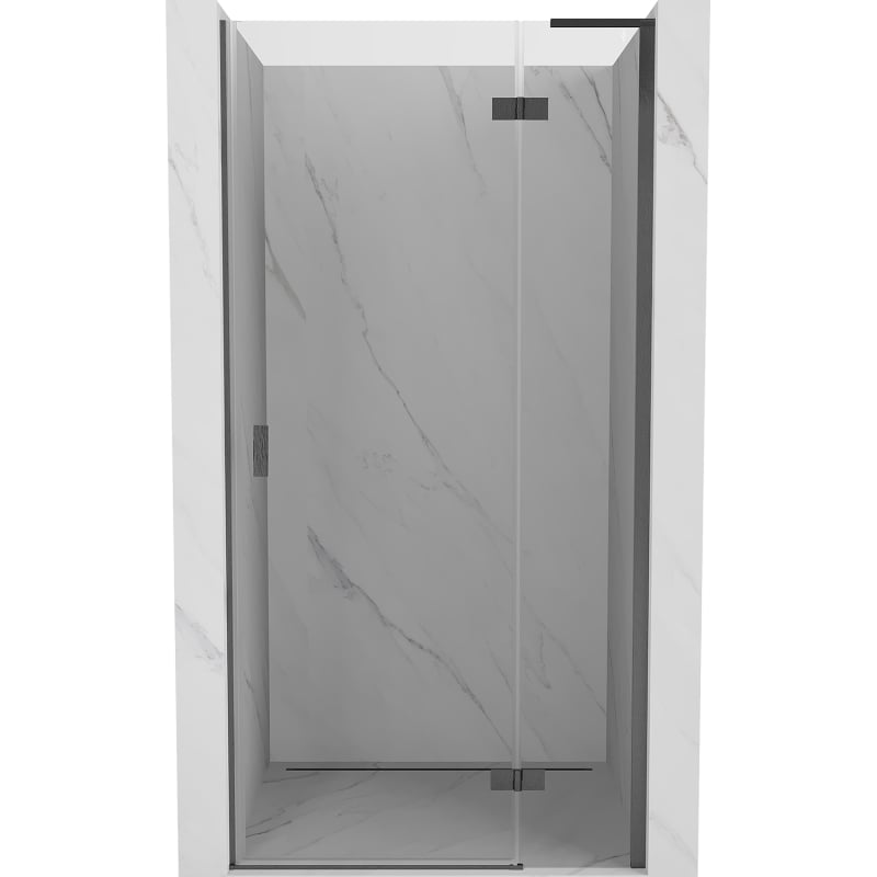 Mexen Mist-H L porte de douche pivotante droite 75 cm, transparent, gris fusil brossé - 8A5L-075-000-66-00-P