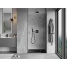 Mexen Mist-H L porte de douche battante droite 95 cm, transparent, gris canon brossé - 8A5L-095-000-66-00-P