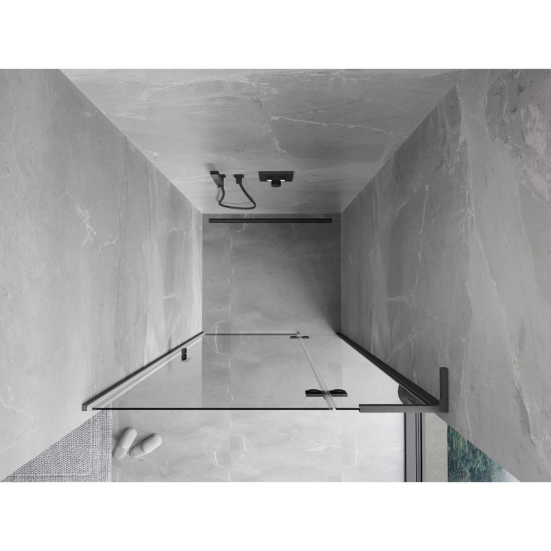 Mexen Mist-H L porte de douche coulissante droite 100 cm, transparent, gris gun brossé - 8A5L-100-000-66-00-P