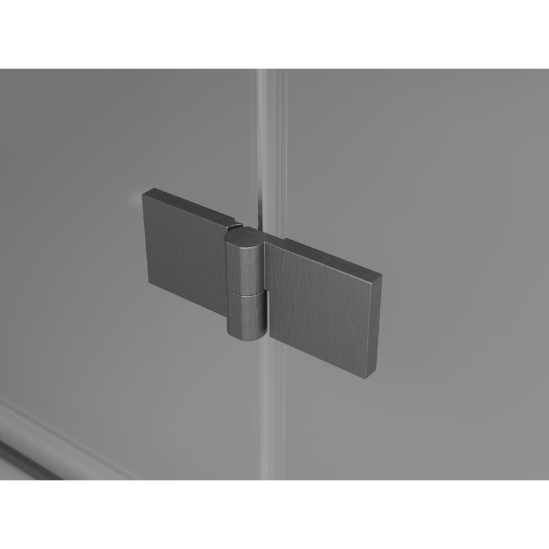 Mexen Mist-H L porte de douche pivotante droite 120 cm, transparent, gris acier brossé - 8A5L-120-000-66-00-P