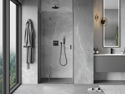 Mexen Mist-H L porte de douche pivotante gauche 120 cm, transparent, métal canon - 8A5L-120-000-95-00-L