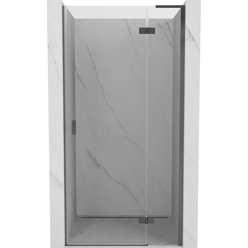 Mexen Mist-H L porte de douche pivotante droite 85 cm, transparent, métal canon - 8A5L-085-000-95-00-P