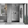 Mexen Mist-H L porte de douche battante droite 100 cm, transparent, métal canon - 8A5L-100-000-95-00-P